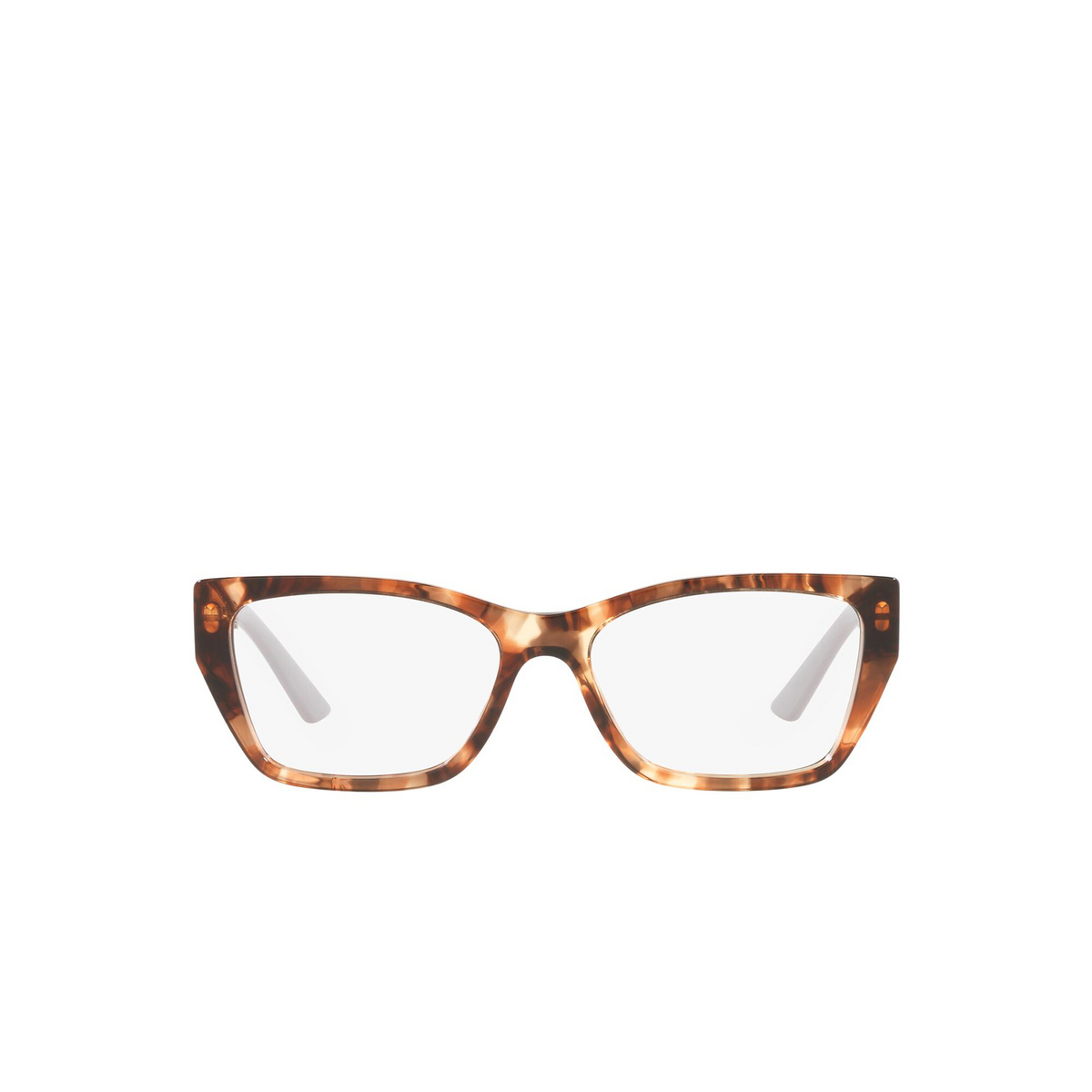 Prada® Square Eyeglasses: PR 11YV color Caramel Tortoise 07R1O1 - front view.