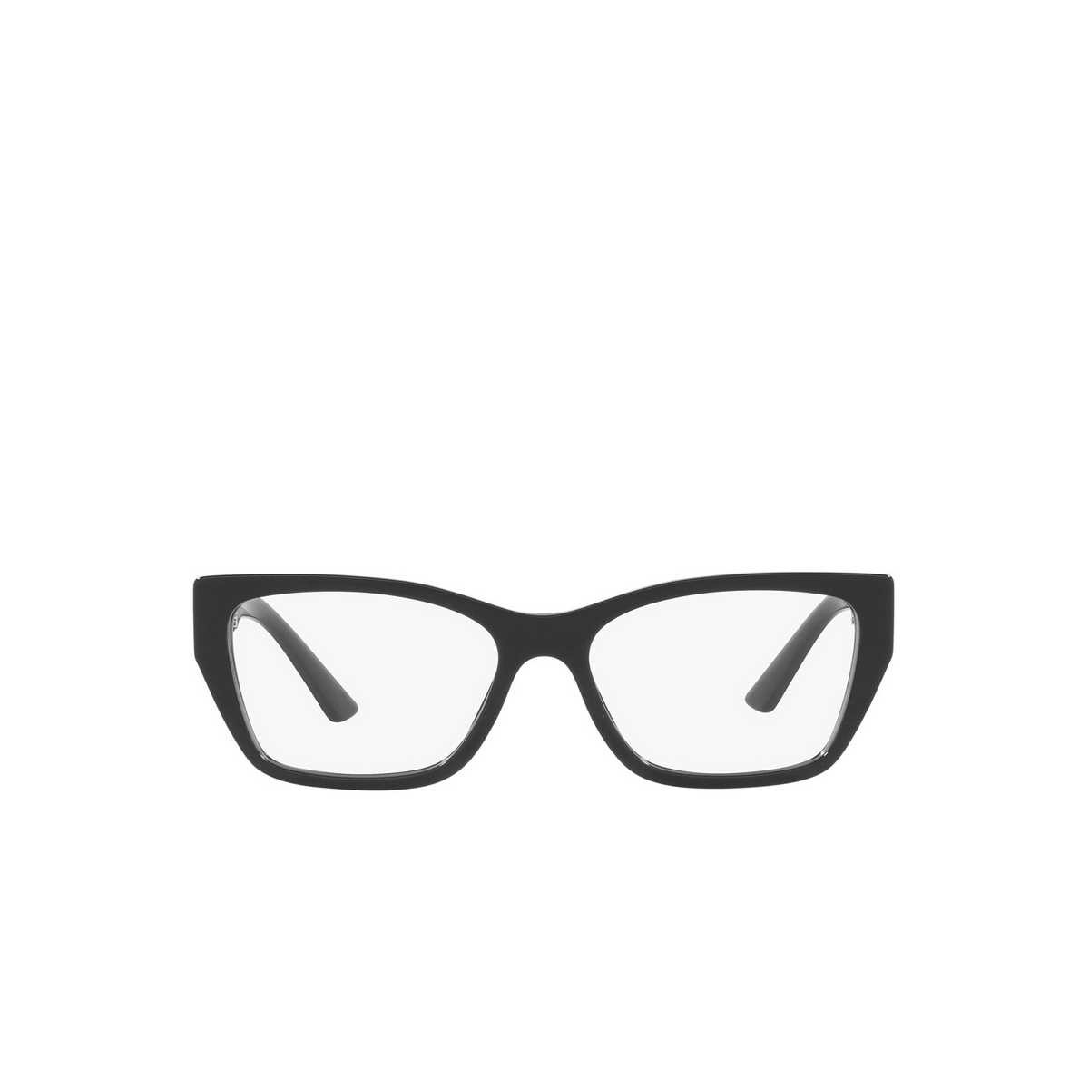 Prada® Square Eyeglasses: PR 11YV color Black 1AB1O1 - front view.