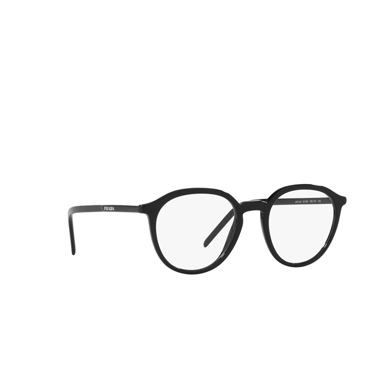 Prada PR 12YV Eyeglasses 1AB1O1 Black - three-quarters view
