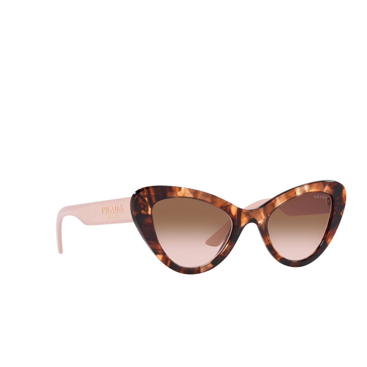 Prada® Cat-eye Sunglasses: PR 13YS color Havana 07R0A6 - three-quarters view.