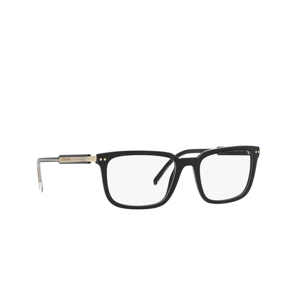 Prada PR 13YV Eyeglasses AAV1O1 Black - three-quarters view