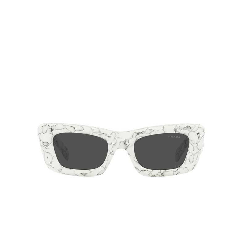 Prada PR 13ZS Sunglasses 17D5S0 matte white marble - 1/4