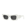 Prada PR 13ZS Sunglasses 17D5S0 matte white marble - product thumbnail 2/4