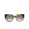 Prada PR 14WS Sunglasses 01M0A7 medium tortoise / black - product thumbnail 1/4