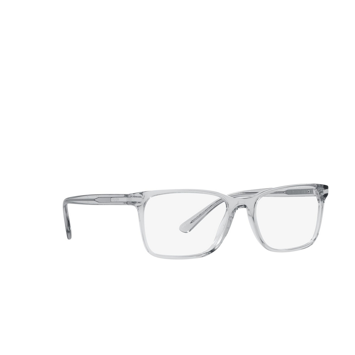 Prada PR 14WV Eyeglasses U431O1 Crystal Grey - three-quarters view