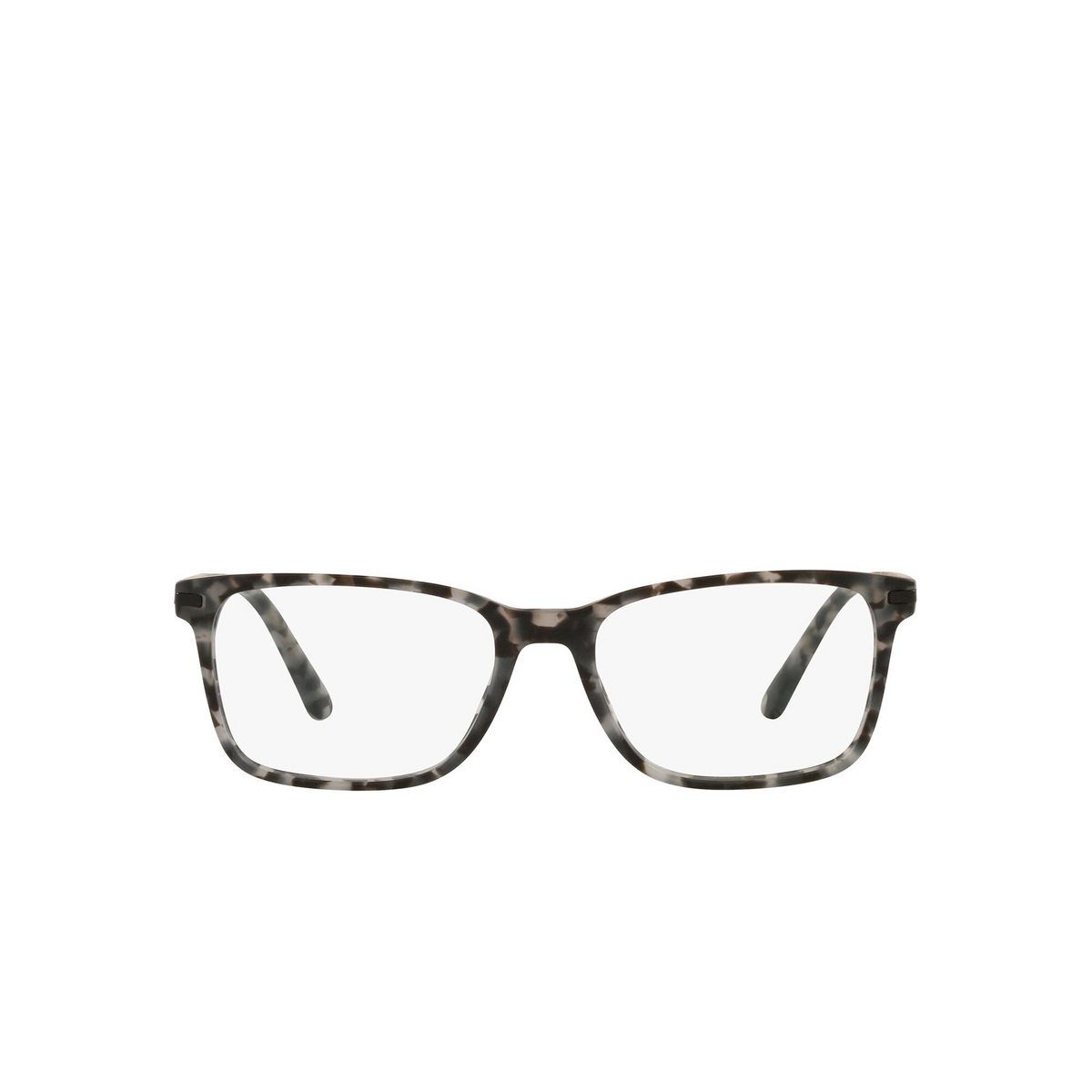 Prada® Square Eyeglasses: PR 14WV color Matte Grey Tortoise VH31O1 - front view.