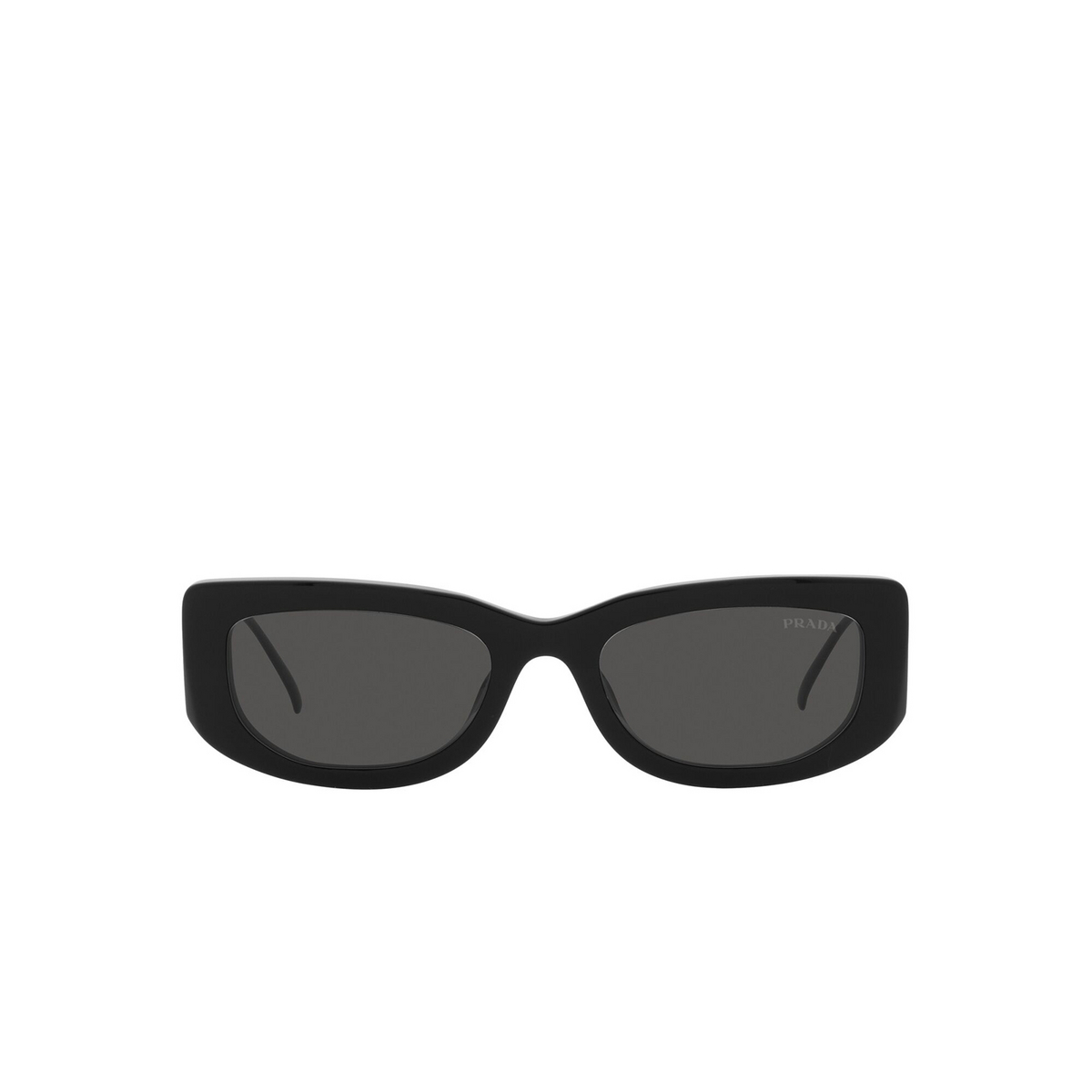 Prada® Rectangle Sunglasses: PR 14YS color Black 1AB5S0 - front view.