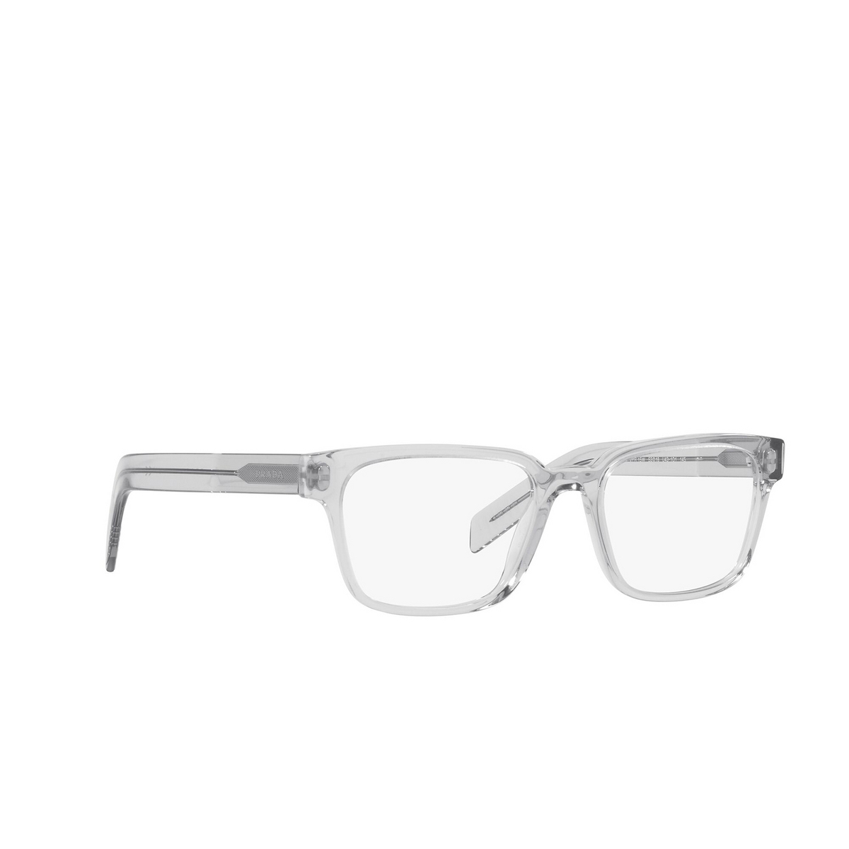 Prada PR 15WV Eyeglasses U431O1 Grey Crystal - three-quarters view