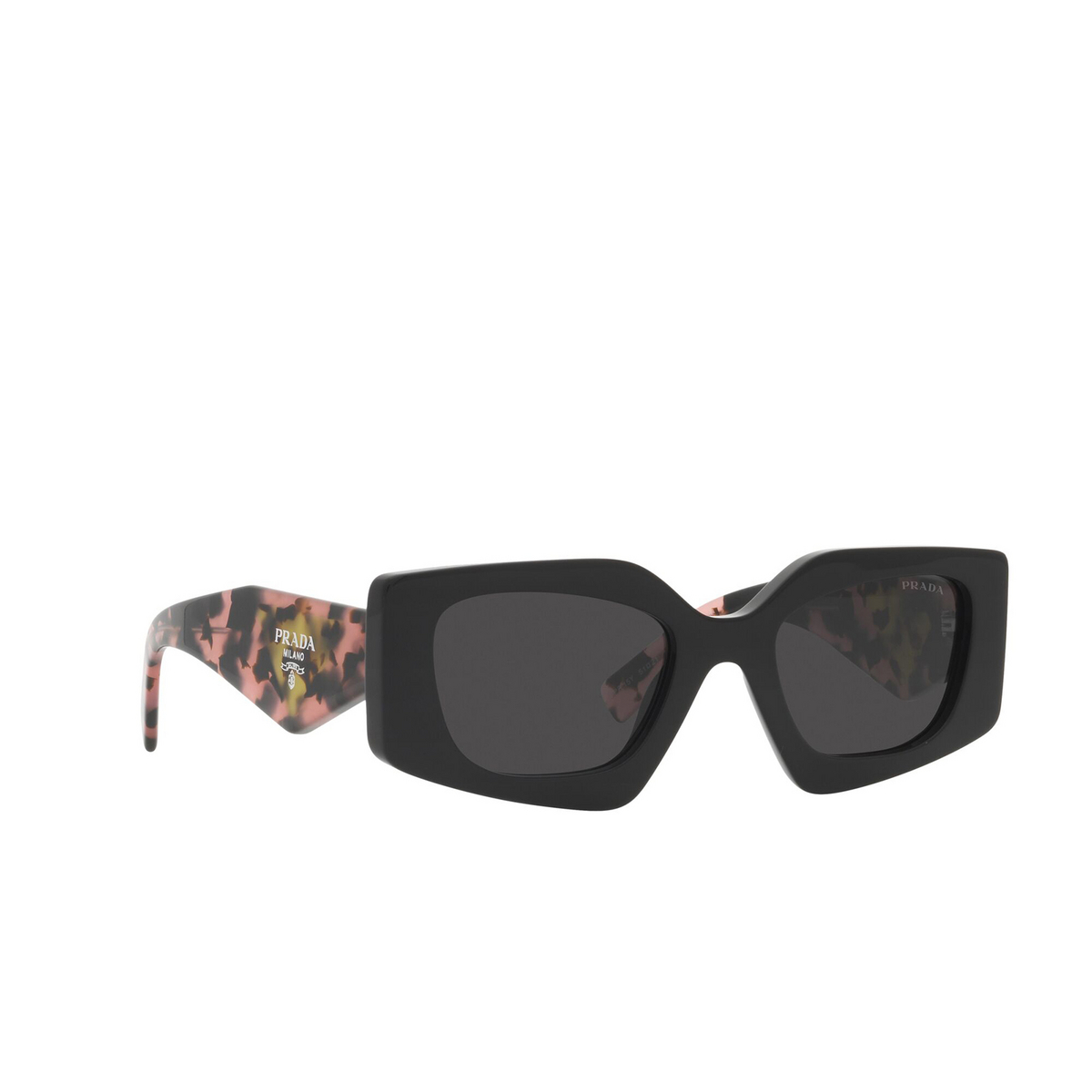 Prada PR 15YS Sunglasses 1AB5S0 Black - three-quarters view
