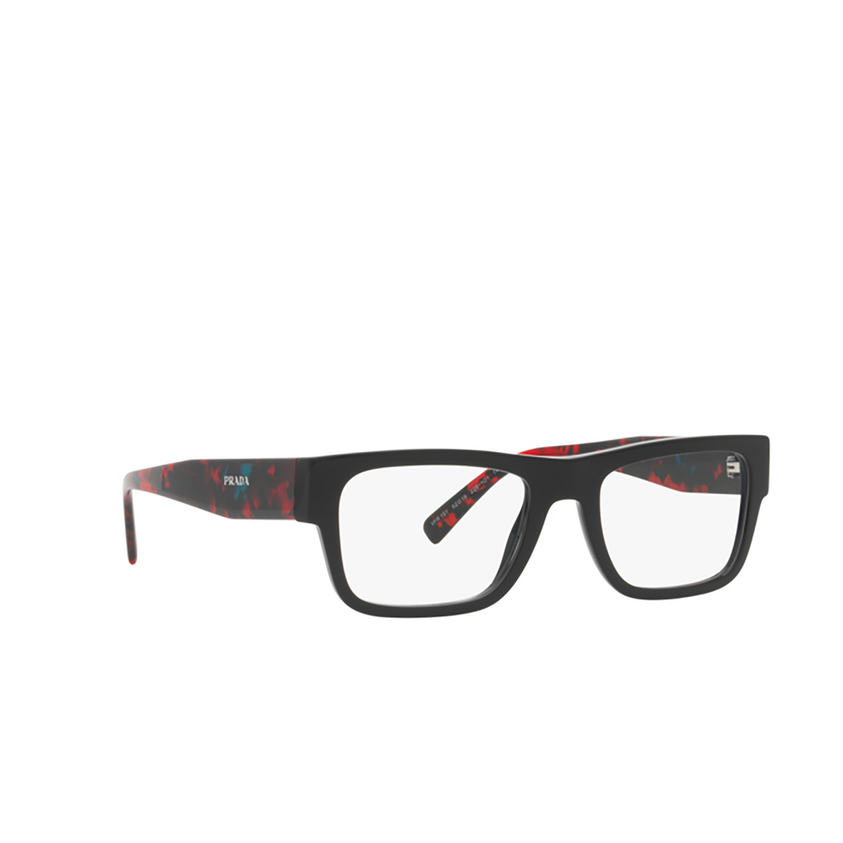 Prada PR 15YV Eyeglasses 22B1O1 Black - three-quarters view