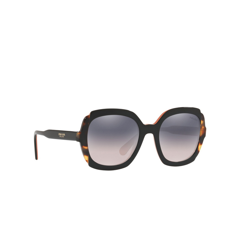 Prada PR 16US Sunglasses 5ZWGR0 top black pink / medium havana - 2/4
