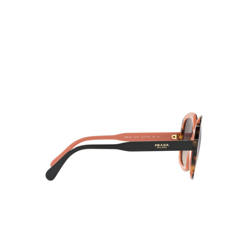 Prada PR 16US Sunglasses 5ZWGR0 top black pink / medium havana - 3/4