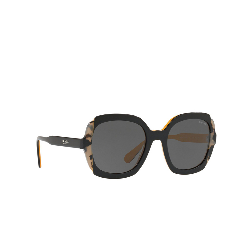 Prada PR 16US Sunglasses CCO1A1 top black yellow / grey havana - 2/4