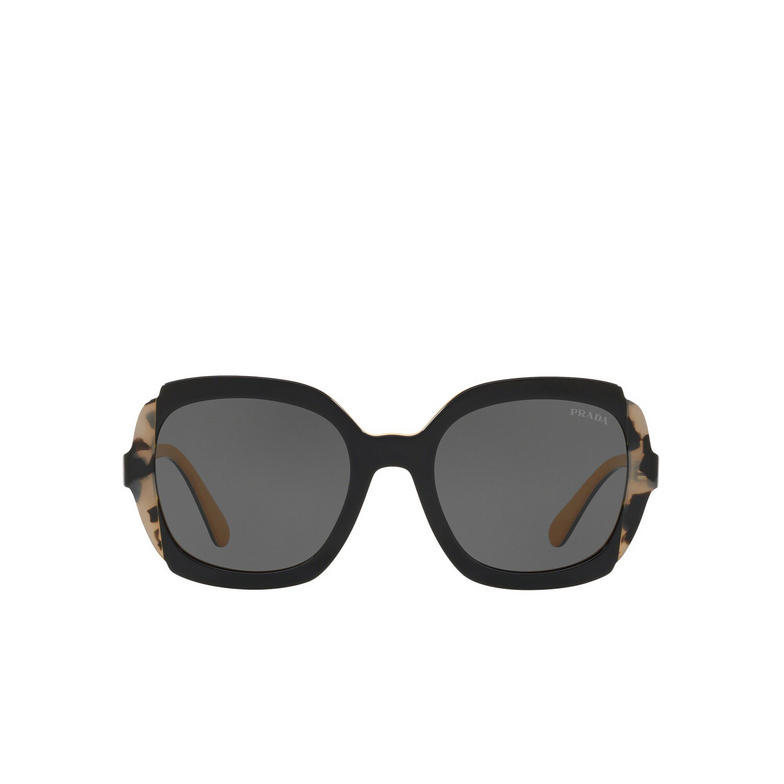 Prada PR 16US Sunglasses CCO1A1 top black yellow / grey havana - 1/4