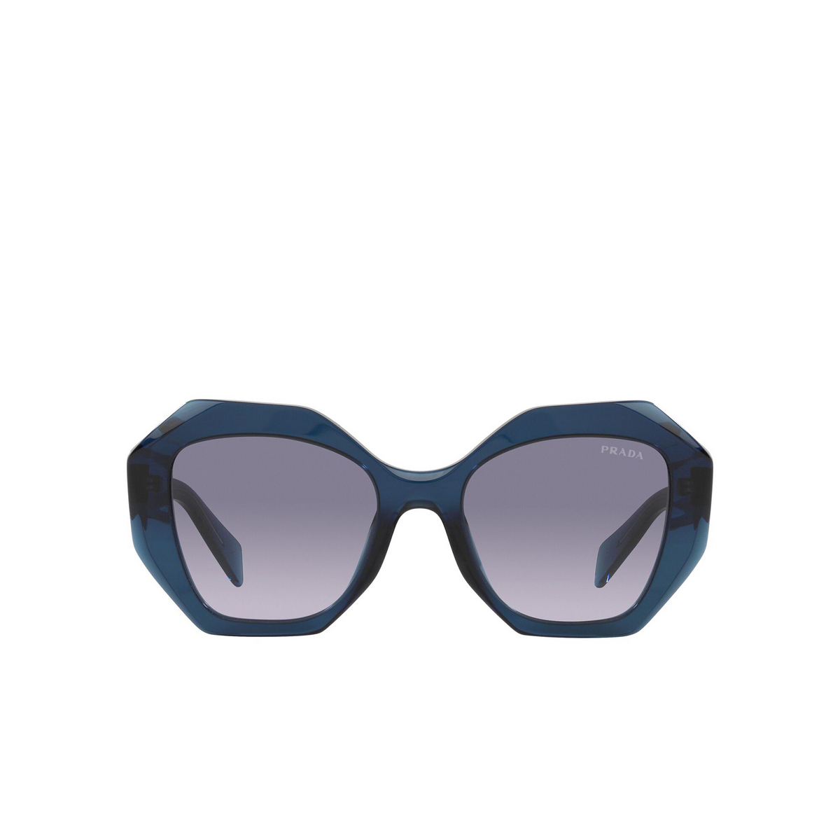 Prada PR 16WS Sunglasses 08Q08I Blue Transparent - front view