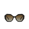Prada PR 16WS Sunglasses 19D6E1 black / yellow marble - product thumbnail 1/4