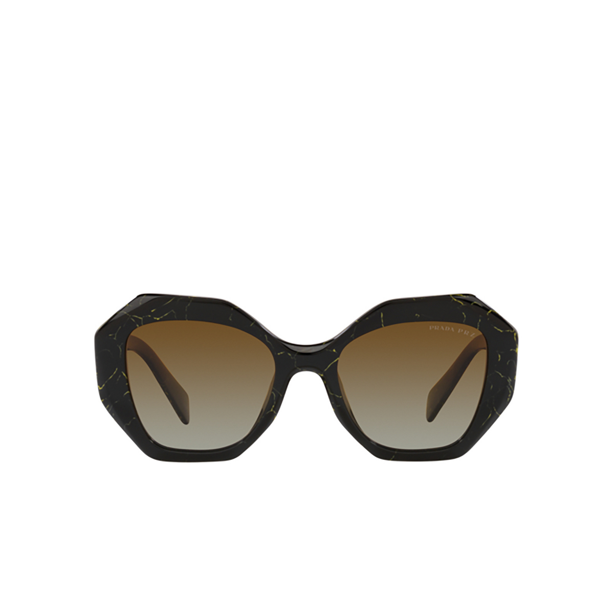 Prada PR 16WS Sunglasses 19D6E1 Black / Yellow Marble - front view