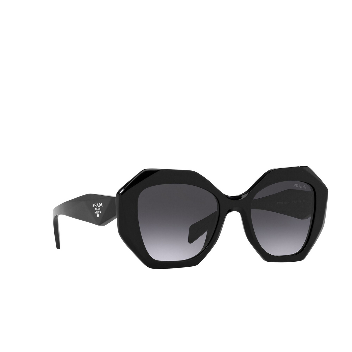 Prada PR 16WS Sunglasses 1AB5D1 Black - three-quarters view