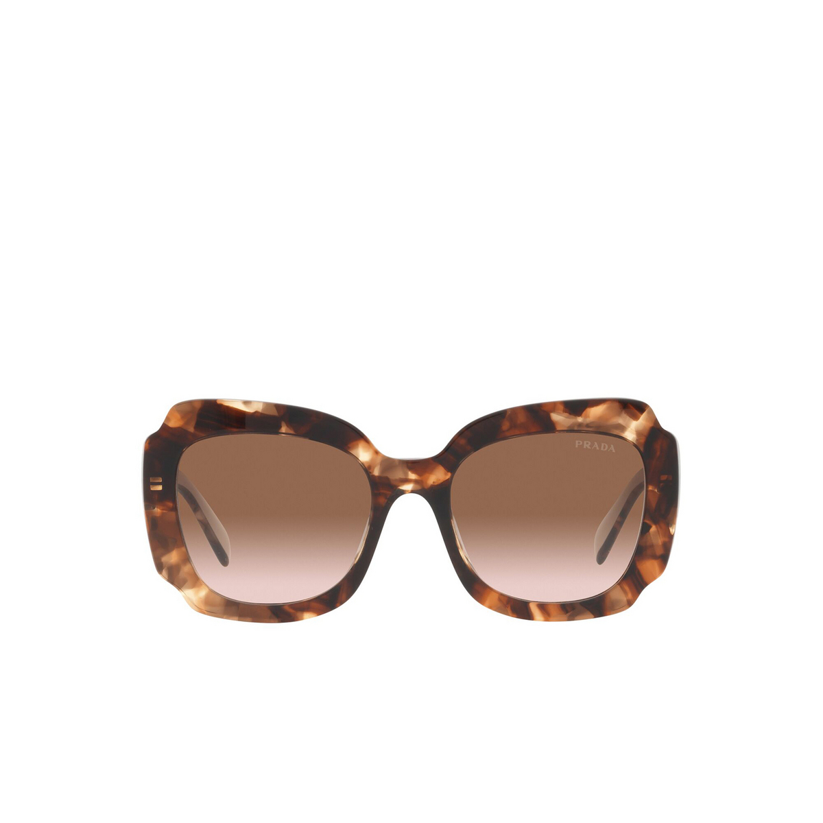 Prada® Irregular Sunglasses: PR 16YS color Havana 01R0A6 - front view.