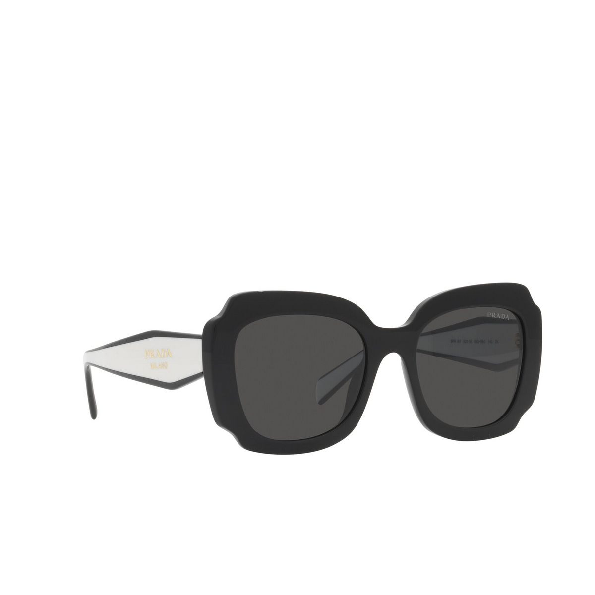 Prada PR 16YS Sunglasses 09Q5S0 Black - three-quarters view