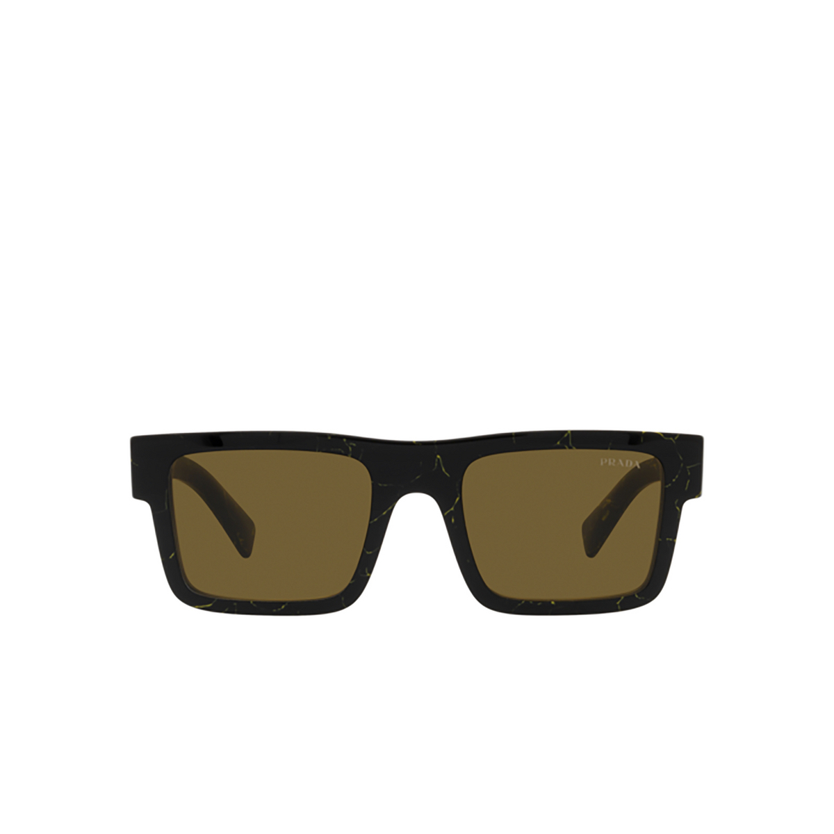 Prada PR 19WS Sunglasses 19D01T Black / Yellow Marble - front view