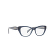 Prada PR 19WV Eyeglasses 07Q1O1 opal blue - product thumbnail 2/4