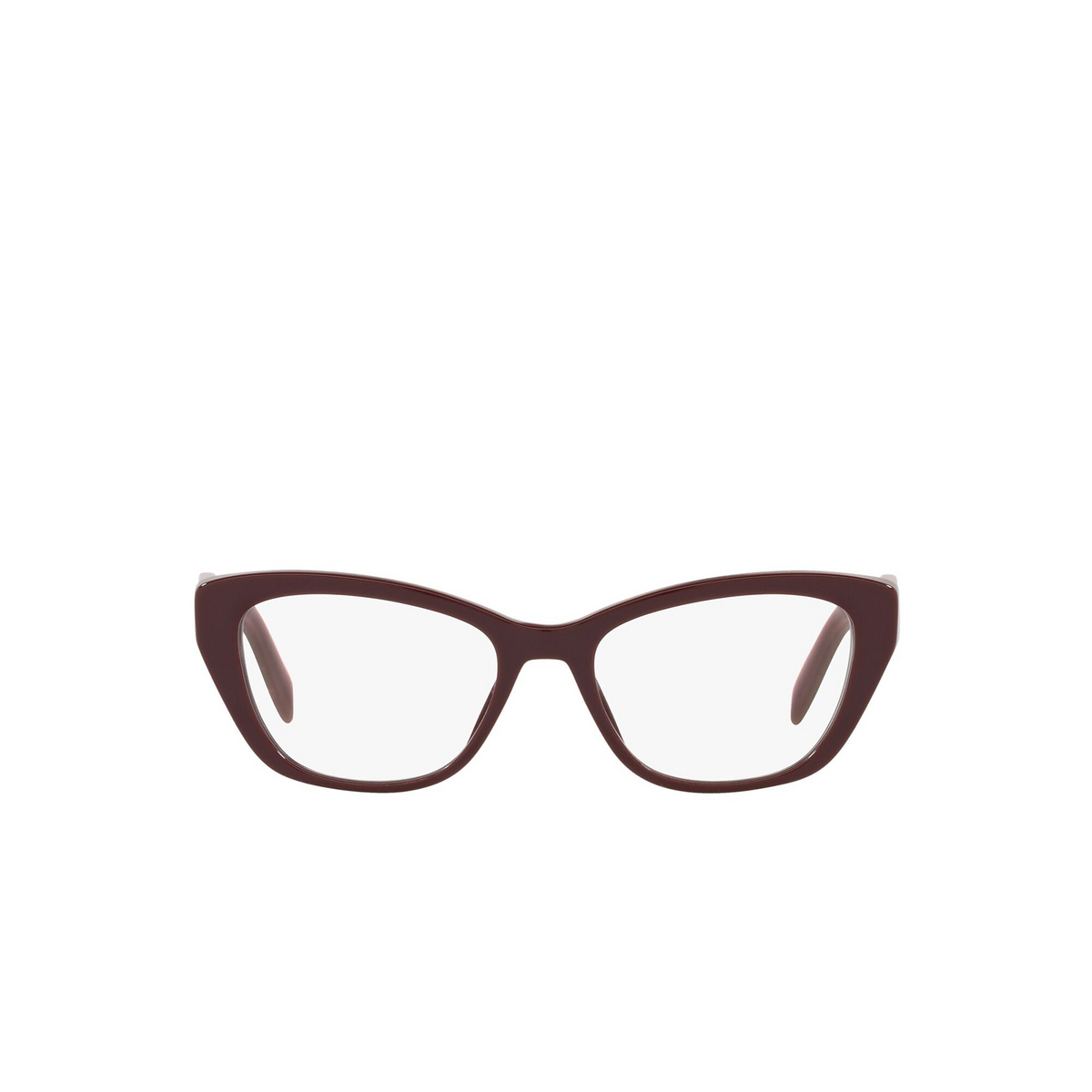Prada® Cat-eye Eyeglasses: PR 19WV color Granet VIY1O1 - front view.