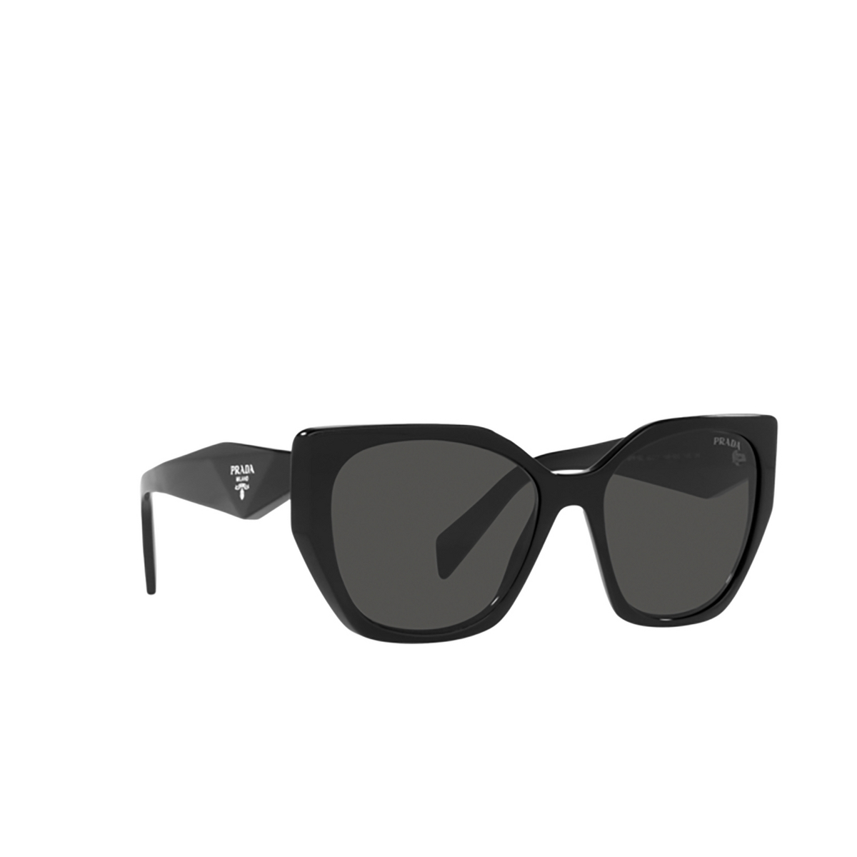 Prada PR 19ZS Sunglasses 1AB5S0 Black - three-quarters view
