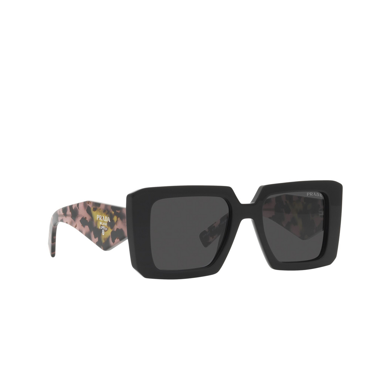 Prada PR 23YS Sunglasses 1AB5S0 Black - three-quarters view