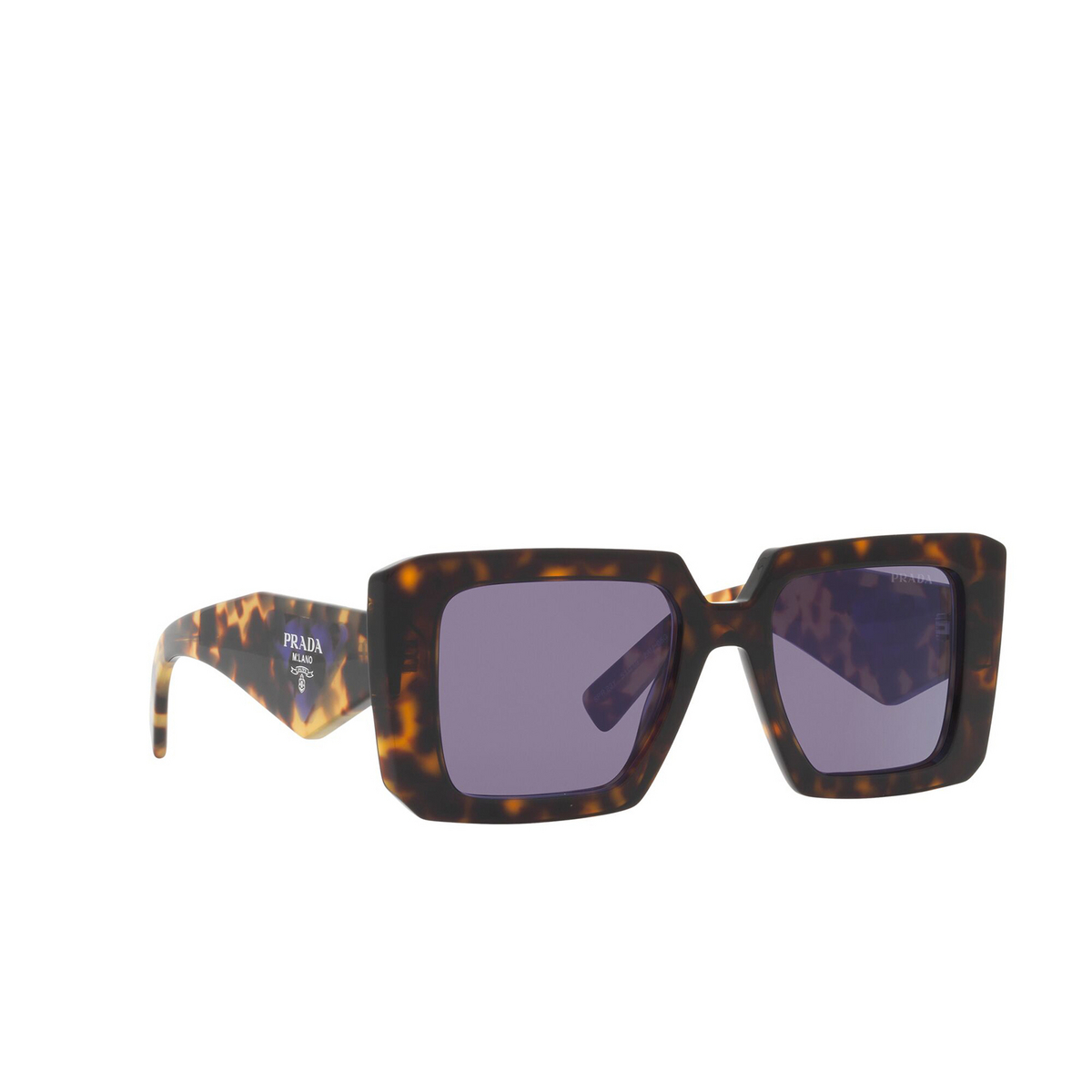 Prada® Square Sunglasses: PR 23YS color 2AU05Q Havana - three-quarters view