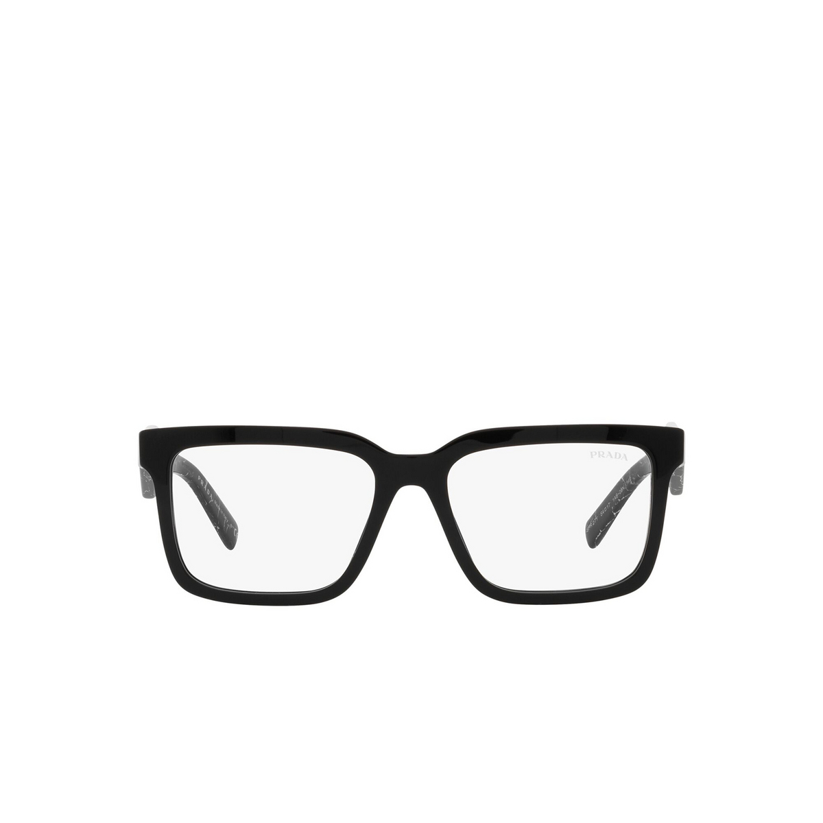 Prada® Square Sunglasses: PR 27YS color Black 1AB08N - front view.