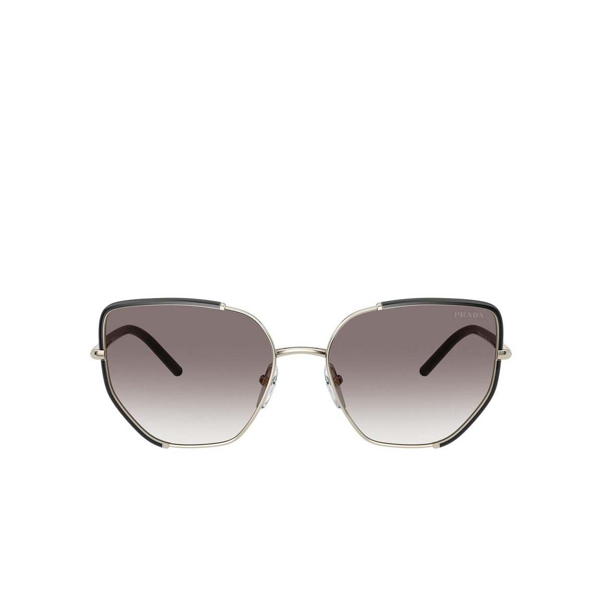 Prada® Butterfly Sunglasses: PR 50WS color Black / Pale Gold AAV0A7 - front view.