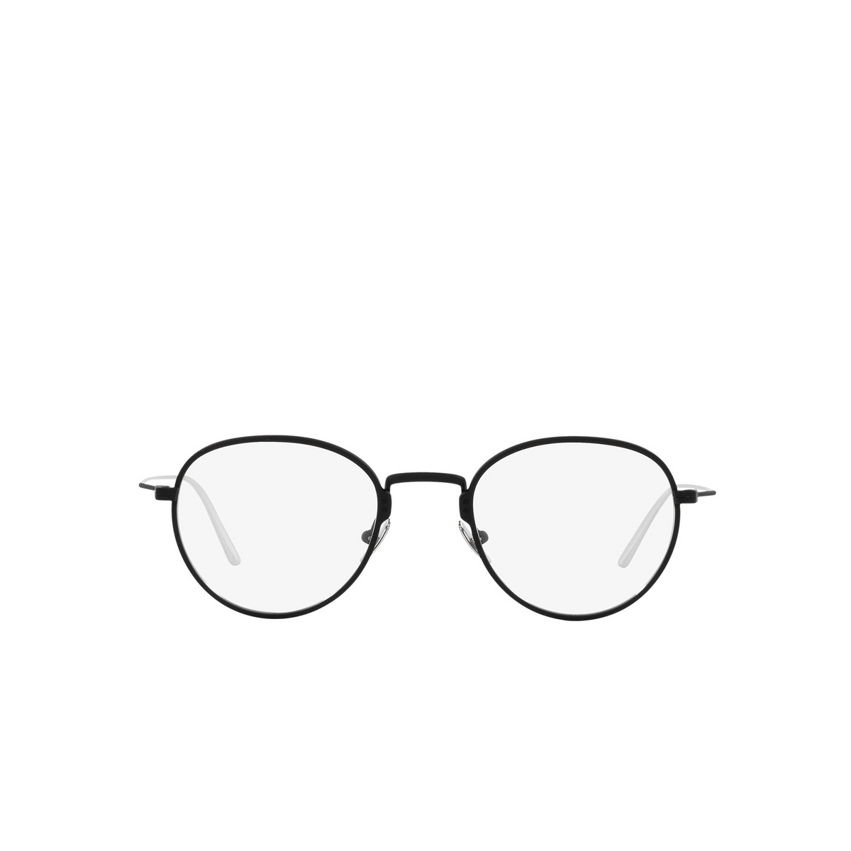 Prada® Oval Eyeglasses: PR 50YV color Matte Black 04Q1O1 - front view.