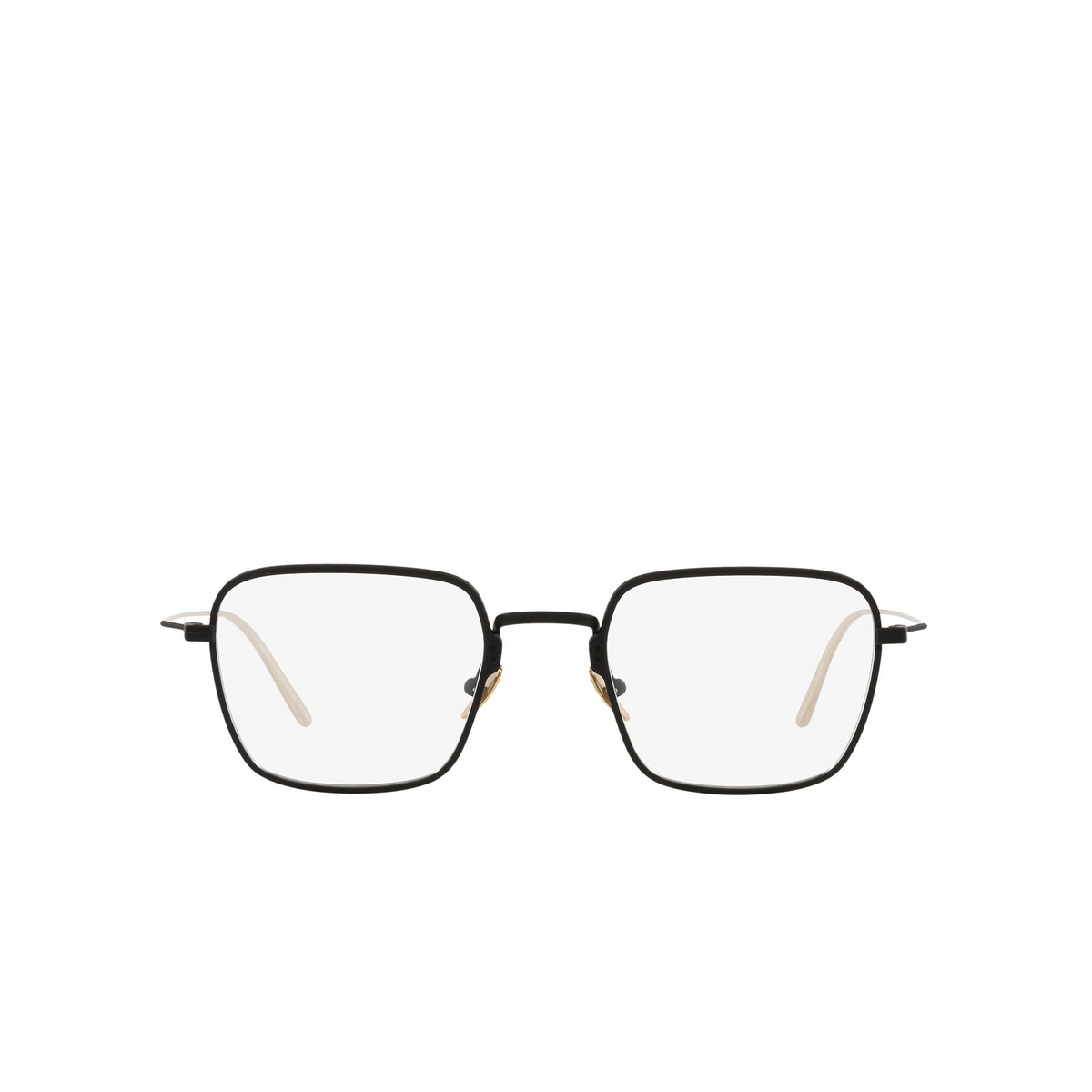 Prada® Square Eyeglasses: PR 51YV color Matte Black 04Q1O1 - front view.