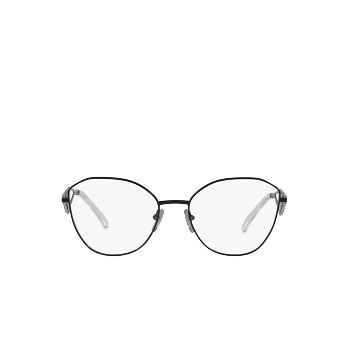 Prada PR 52ZV Eyeglasses 1AB1O1 Black - front view