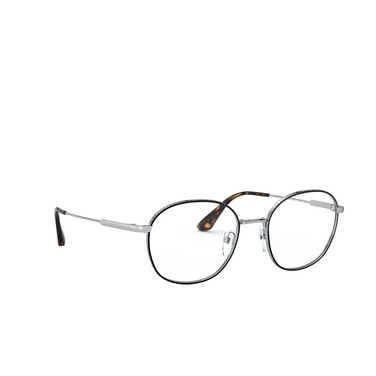 Prada PR 53WV Korrektionsbrillen 5241O1 silver / black - Dreiviertelansicht