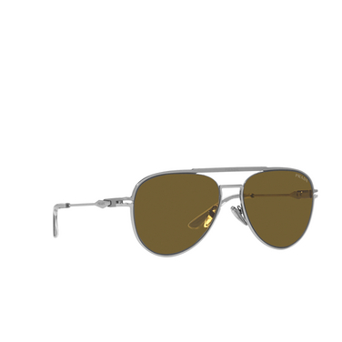 Prada PR 54ZS Sunglasses 16f01t matte gunmetal / shiny - three-quarters view
