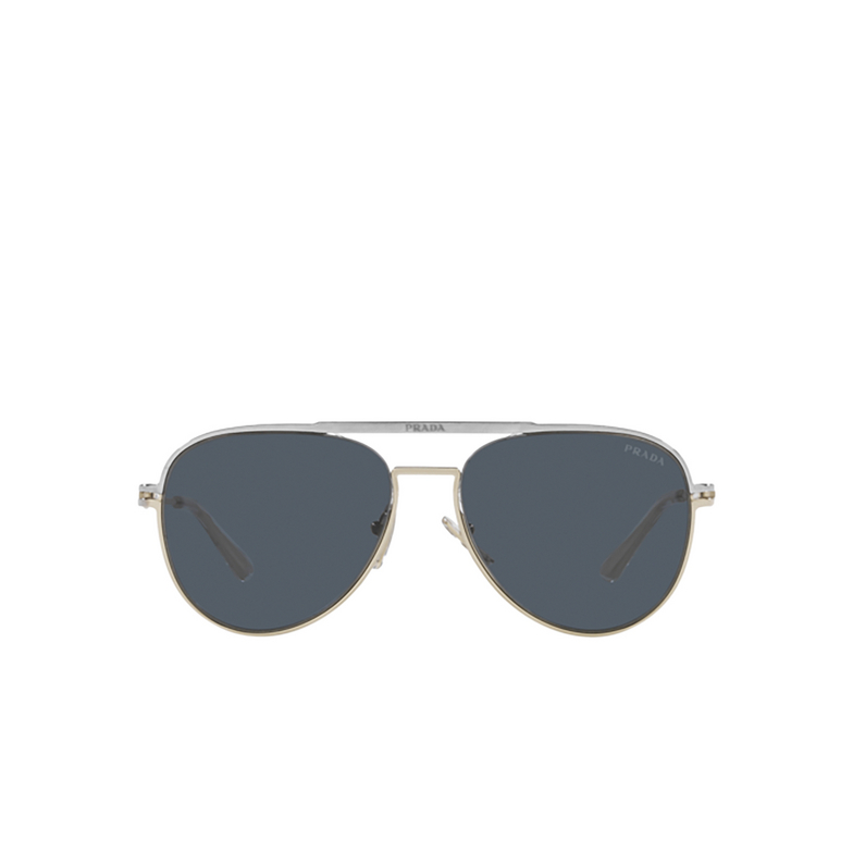 Prada PR 54ZS Sunglasses 17F09T silver / pale gold - 1/4