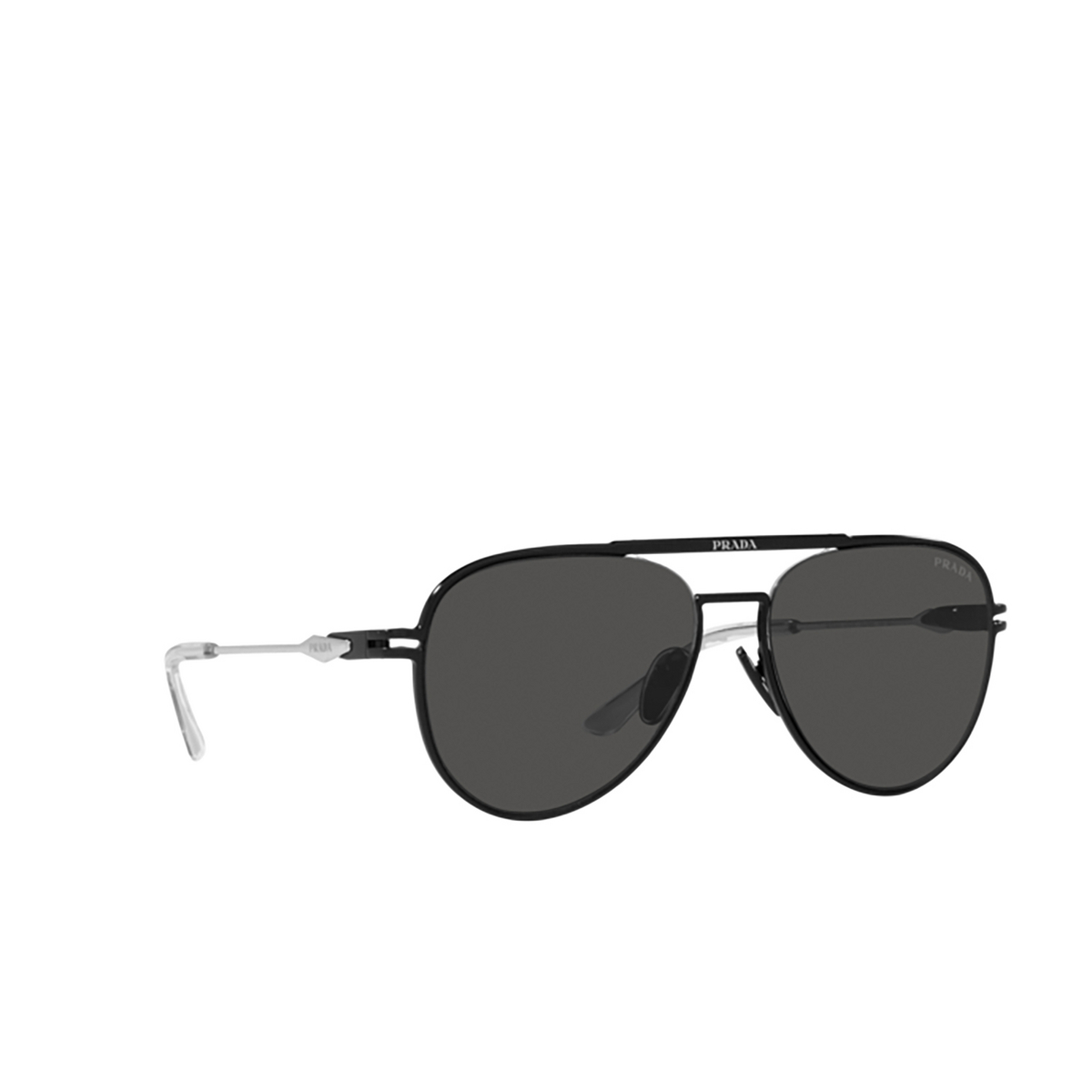 Prada PR 54ZS Sunglasses 1BO5S0 Matte Black - three-quarters view