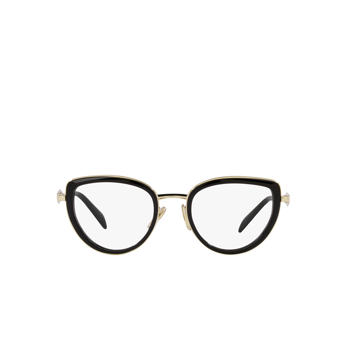 Prada PR 54ZV Eyeglasses 1AB1O1 Black - front view