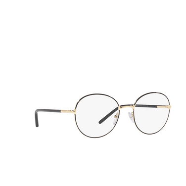 Prada PR 55WV Eyeglasses AAV1O1 pale gold / black - three-quarters view
