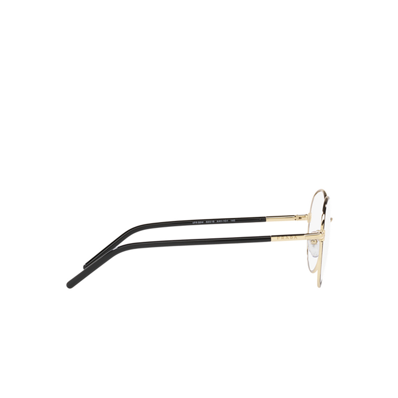 Prada PR 55WV Eyeglasses AAV1O1 pale gold / black - 3/4