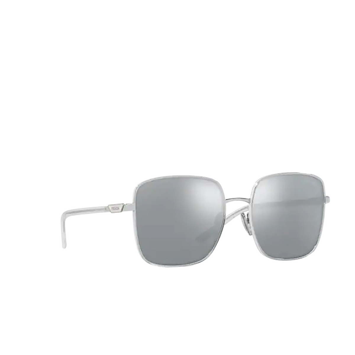 Prada PR 55YS Sunglasses 1BC02R Silver - three-quarters view