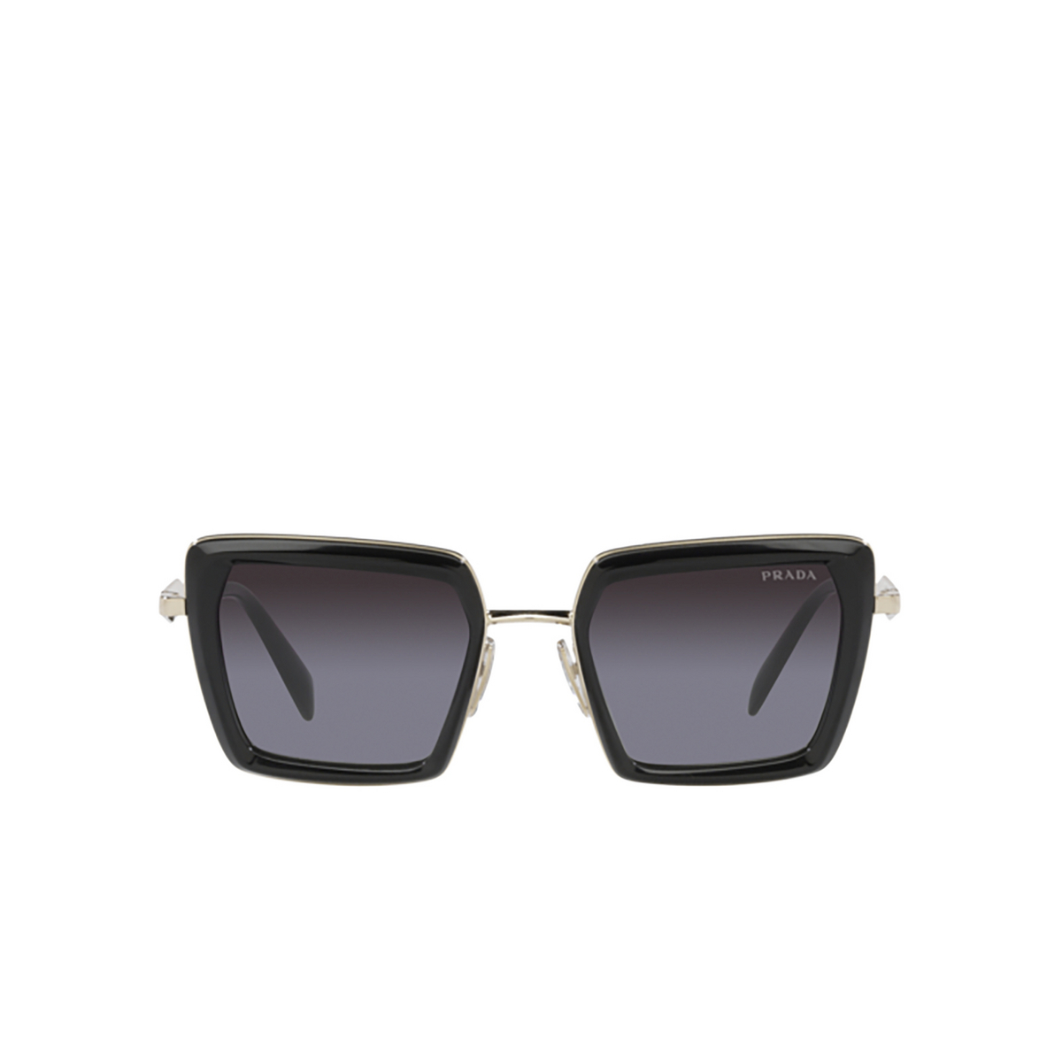 Prada PR 55ZS Sunglasses AAV09S Black / Pale Gold - front view