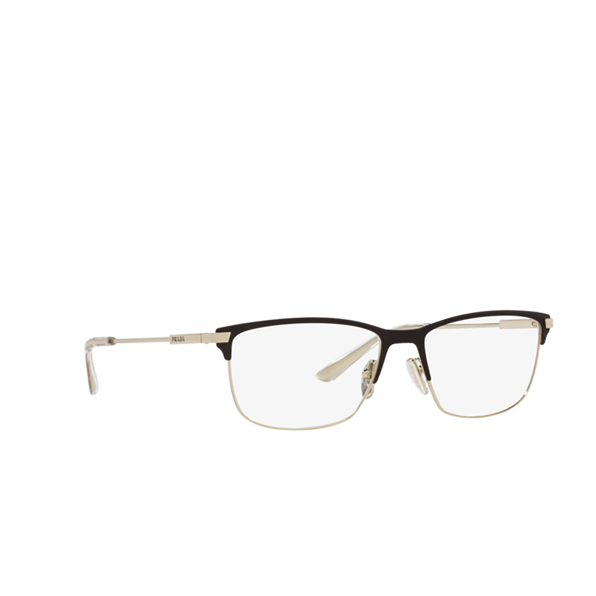 Prada PR 55ZV Eyeglasses 02Q1O1 Matte Burnished / Pale Gold - three-quarters view