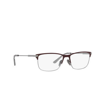 Prada PR 55ZV Eyeglasses 12g1o1 matte etruscan / gunmetal - three-quarters view