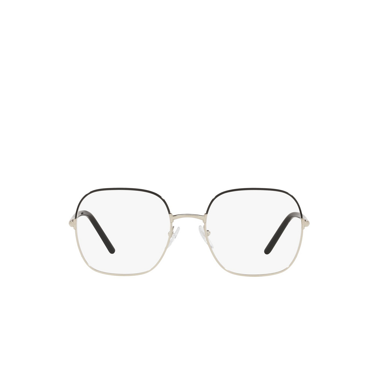 Prada PR 56WV Eyeglasses AAV1O1 Black / Pale Gold - front view