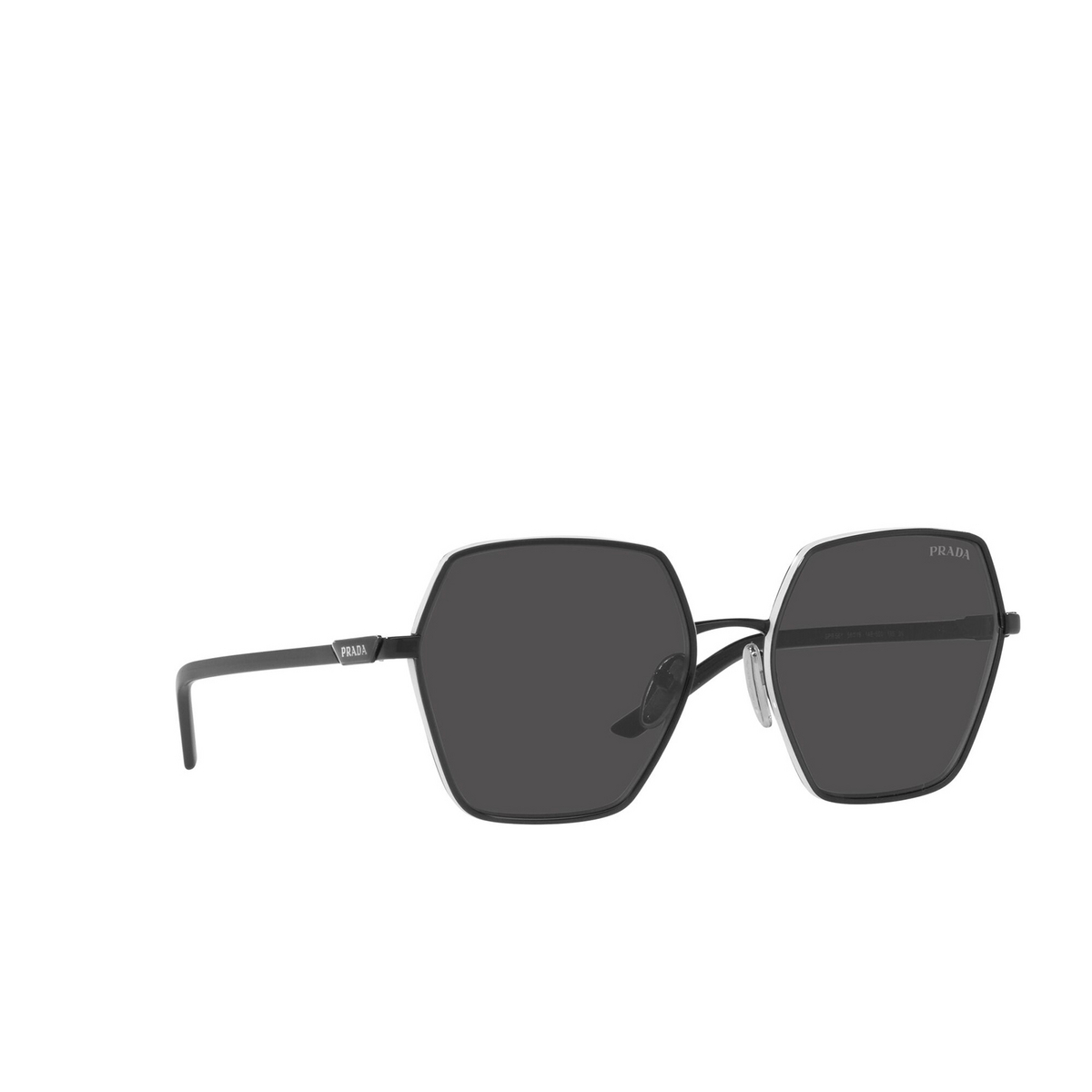 Prada PR 56YS Sunglasses 1AB5S0 Black - three-quarters view