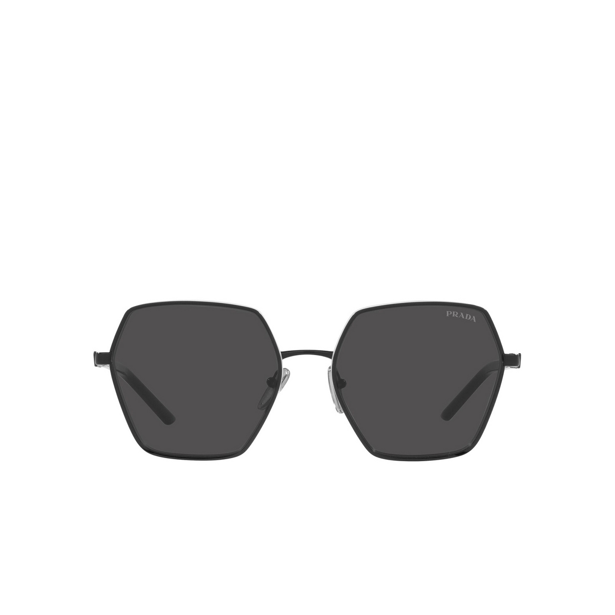 Prada® Irregular Sunglasses: PR 56YS color Black 1AB5S0 - front view.