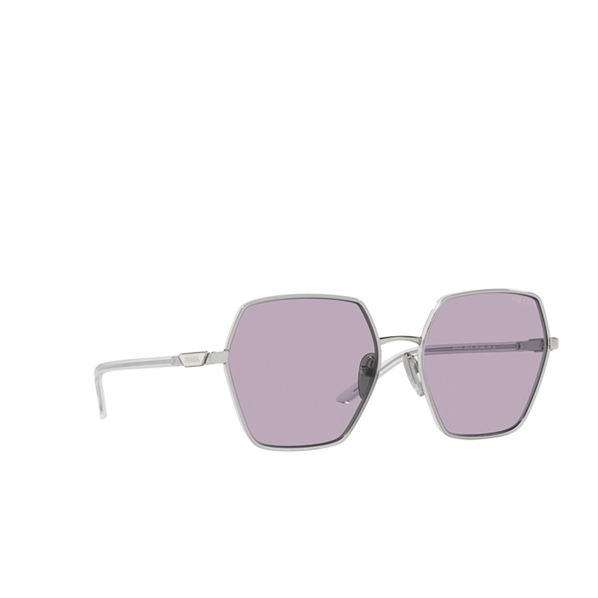 Prada PR 56YS Sunglasses 1BC09M Silver - three-quarters view